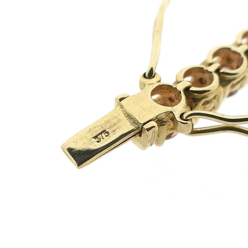 Image 5 of 9-karat tennis bracelet with multi-colored zirconia | 18.5 cm