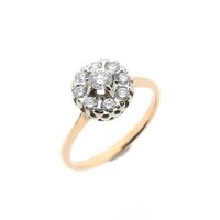 Rose gold ring with diamonds; 1.00 ct.
