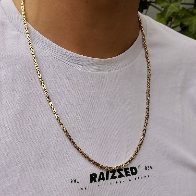 Image 10 of 18K Gold Square King Necklace | 65.5 cm