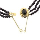 Image 5 of Antique garnet bead necklace with gold decorative clasp