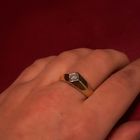 Image 4 of Gold solitaire ring with diamond