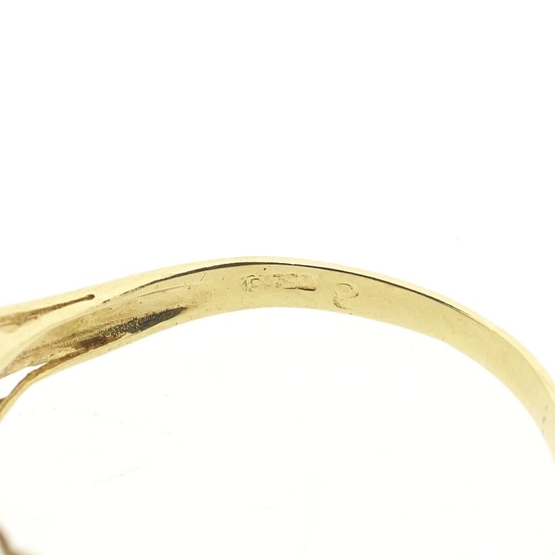 Image 6 of Gold ring with sapphire and diamond | 0.06 ct.