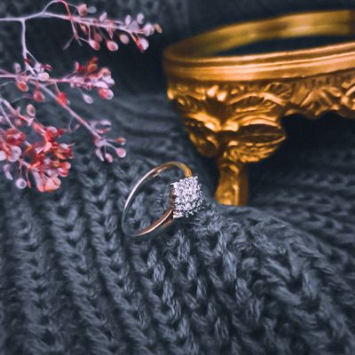 Image 2 of Gold entourage ring with diamonds | 0.25 ct.