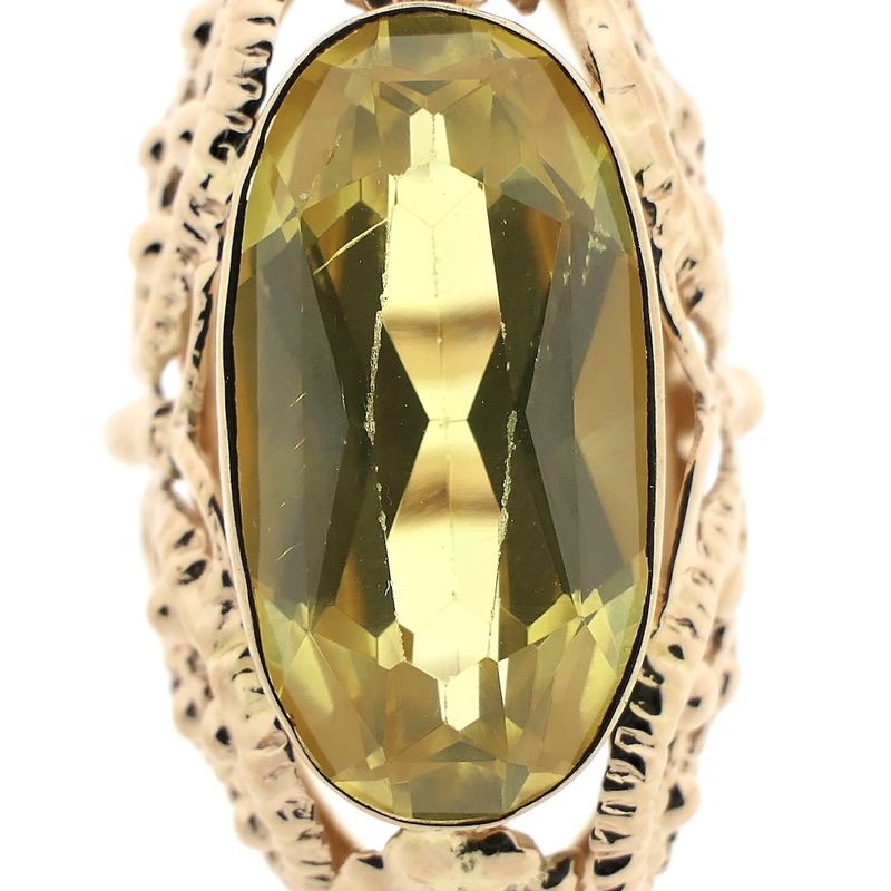 Image 10 of Rose gold butterfly ring set with beryl