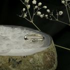 Image 2 of White gold solitaire ring with diamond | 0.03 ct.