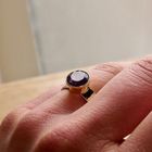 Image 7 of Gold ring set with a synthetic gemstone