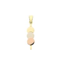 Tricolor gold pendant with circles