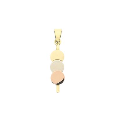 Image 1 of Tricolor gold pendant with circles
