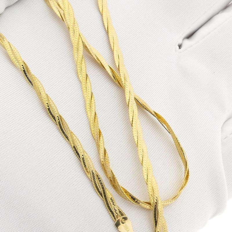 Image 9 of Gold braided fantasy link necklace