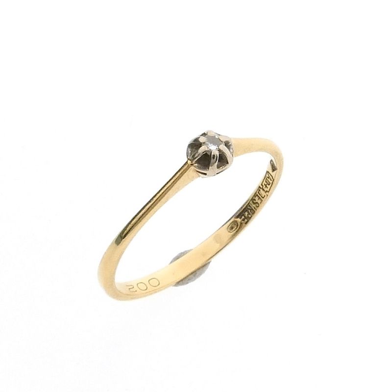 Image 1 of Gold solitaire ring with 0.02 ct. diamond | Desiree