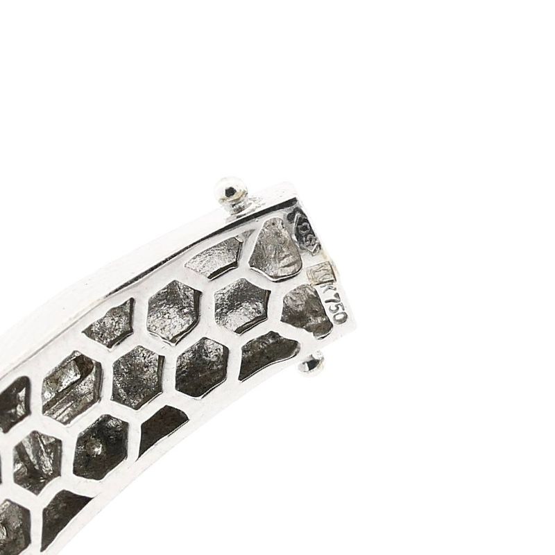 Image 7 of White gold slave bracelet with approx. 1.40 ct. diamonds; Size M