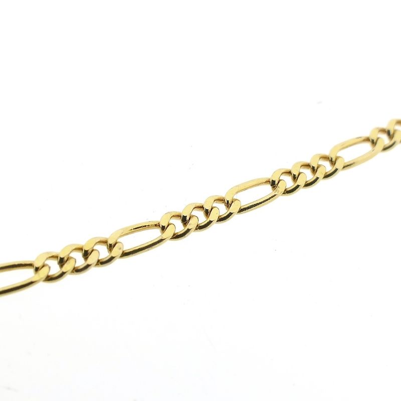 Image 3 of Gold Figaro link chain | 50 cm