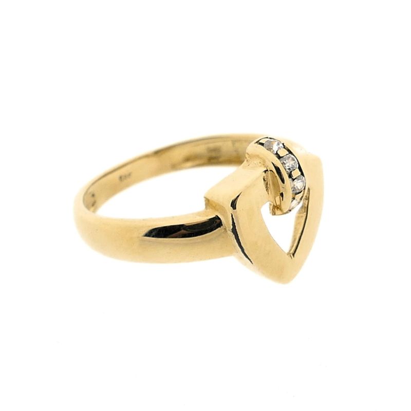 Image 6 of Gold ring with zirconia