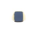 Image 6 of Gold signet ring with blue layered stone
