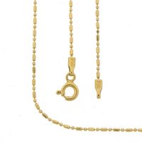 18K Gold Bamboo Link Chain | 45cm