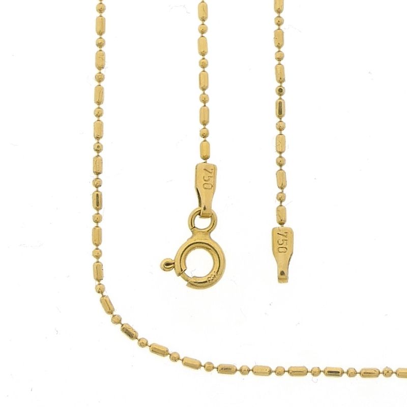 Image 1 of 18K Gold Bamboo Link Chain | 45cm