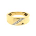 Image 4 of Gold ring with diamond; 0.04 ct.