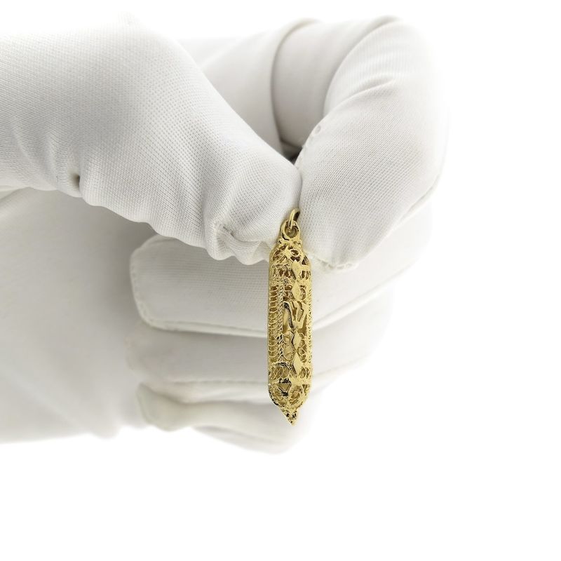 Image 11 of Vintage gold Mezuzah pendant