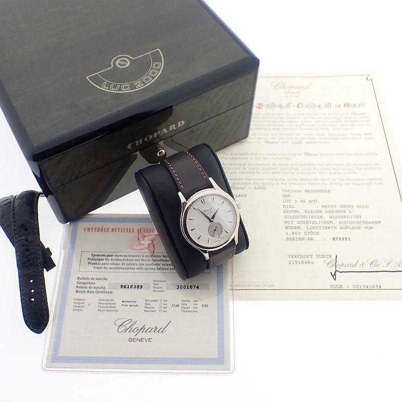 Image 3 of Chopard LUC; 18k white gold watch