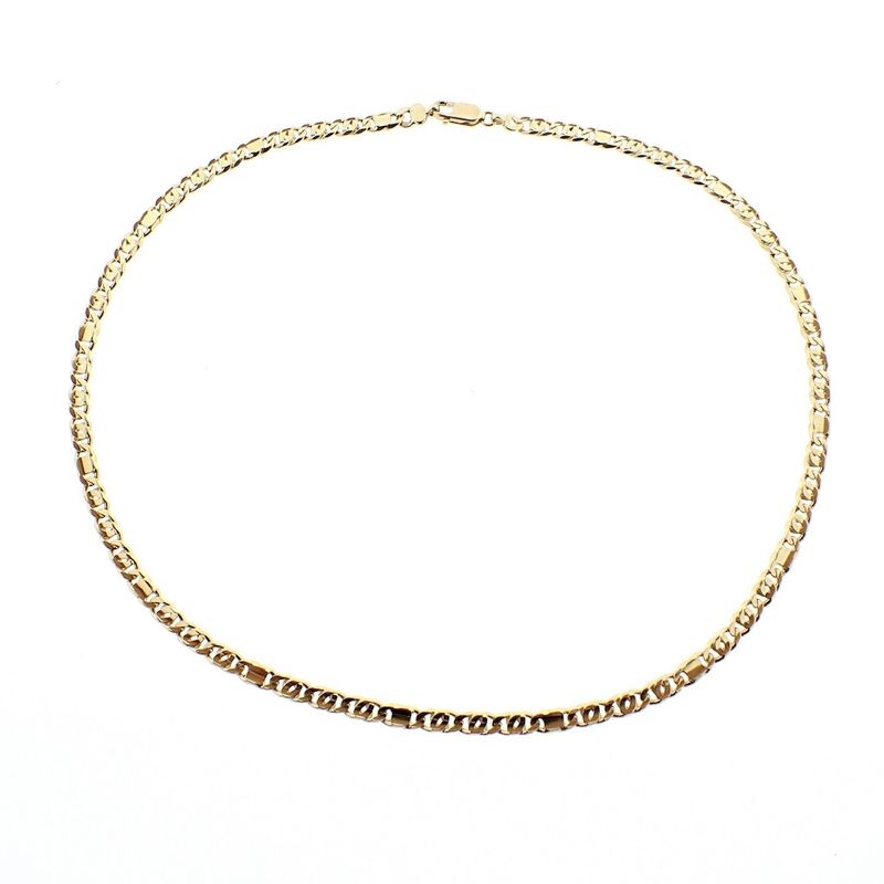 Image 5 of Yellow gold Figaro variation necklace; Men's | 51 cm