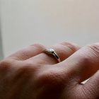 Afbeelding 10 van Bicolor gouden ring met diamant; 0,10 ct.