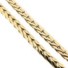 Image 8 of Gold Fantasy Link Necklace with Tricolor Pendant