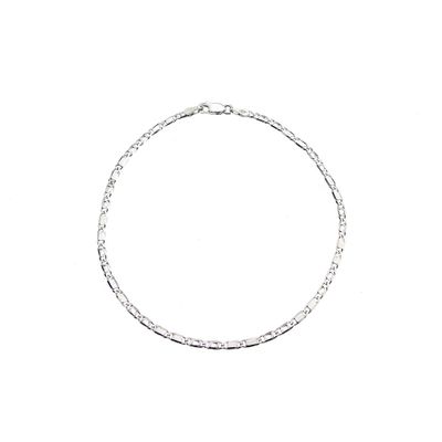 Image 1 of White gold fantasy link bracelet | 21 cm