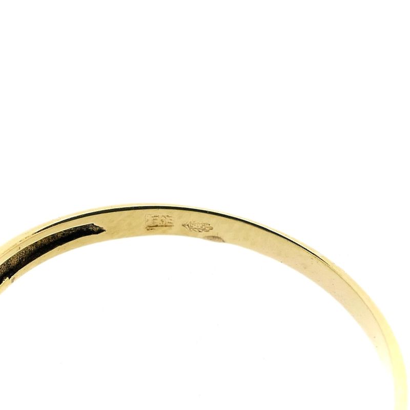 Image 8 of Bicolor Gold Solitaire Ring with Zirconia