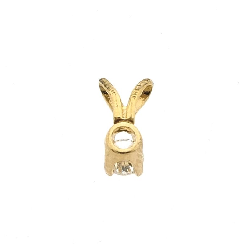 Image 4 of Gold minimalist pendant with diamond | 0.11 ct.