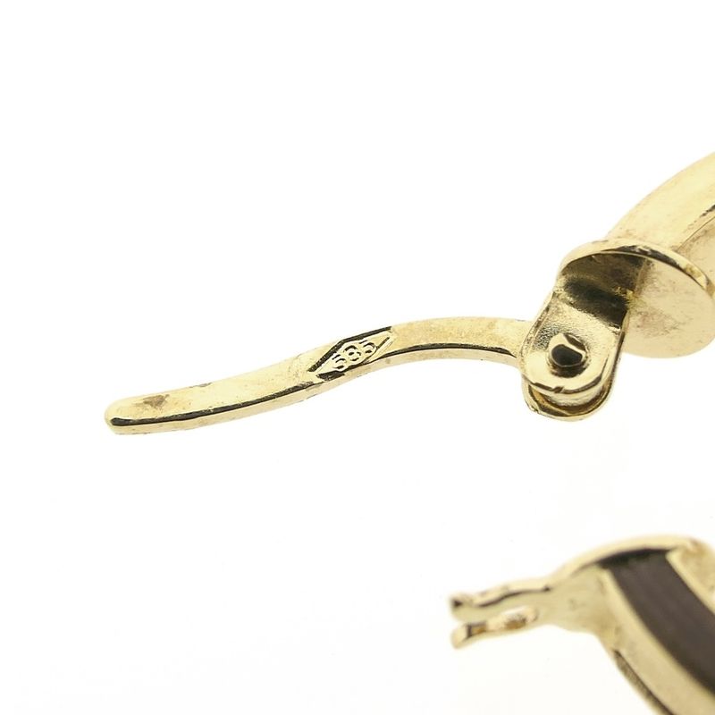 Image 7 of Gold matte earrings | Ø 19.0 mm