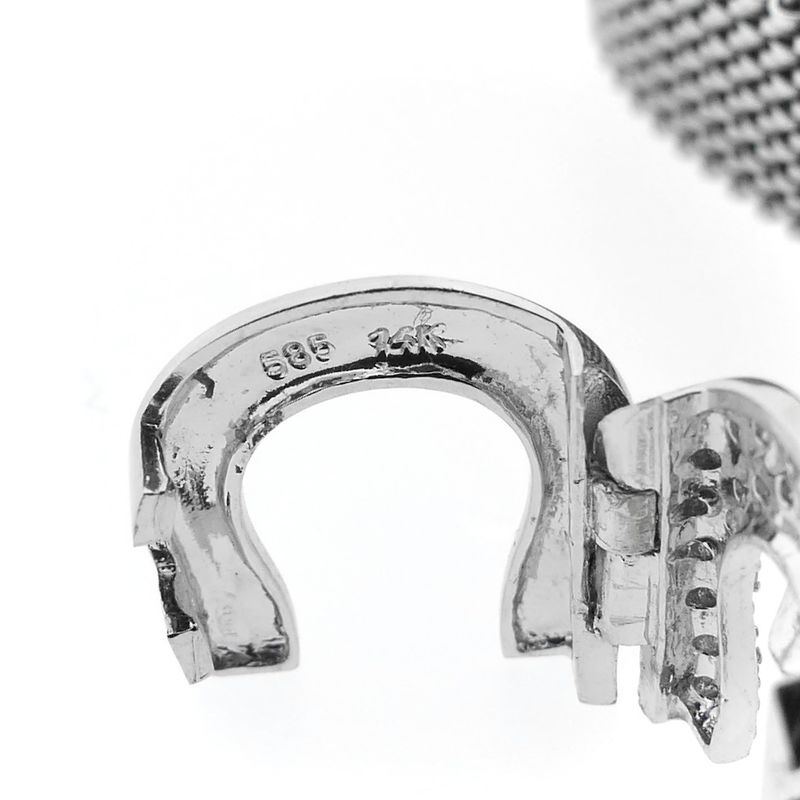 Image 6 of Steel Flex bracelet with white gold charm and diamond | 0.20 ct.