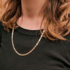 Image 4 of Gold closed figaro link chain | 61.5 cm