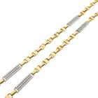 Image 6 of Bicolor Gold Marine/Fantasy Link Necklace with Zirconia