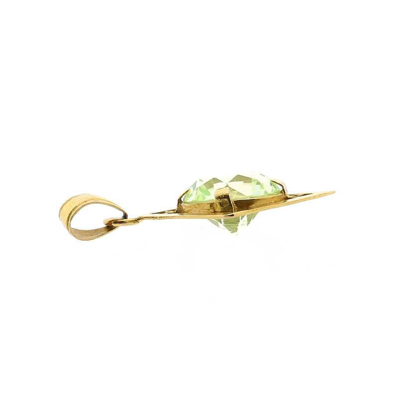 Image 10 of 22K Gold Pendant with Green Sapphire