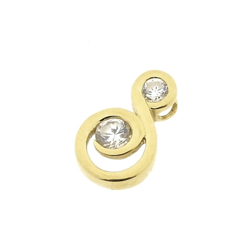 Image 5 of Gold pendant with zirconia