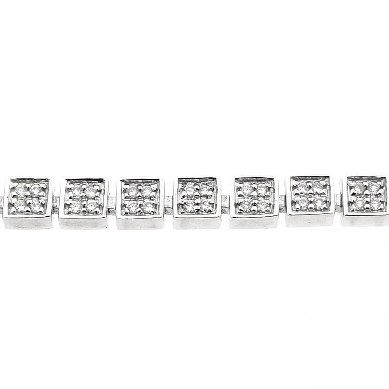 Image 5 of White gold link bracelet with diamond; 0.68 ct.