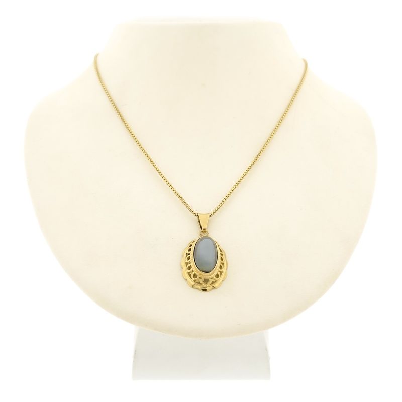 Image 6 of Gold pendant with hematite