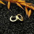 Image 2 of Gold hinged hoop earrings | Ø 12.4 mm
