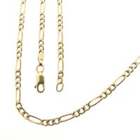 Gold Figaro link chain | 61 cm