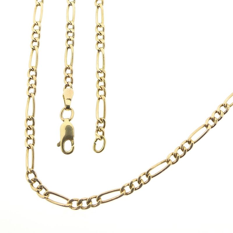 Image 1 of Gold Figaro link chain | 61 cm