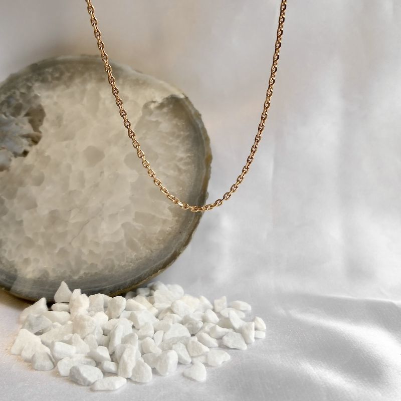 Image 2 of Rose gold anchor link chain