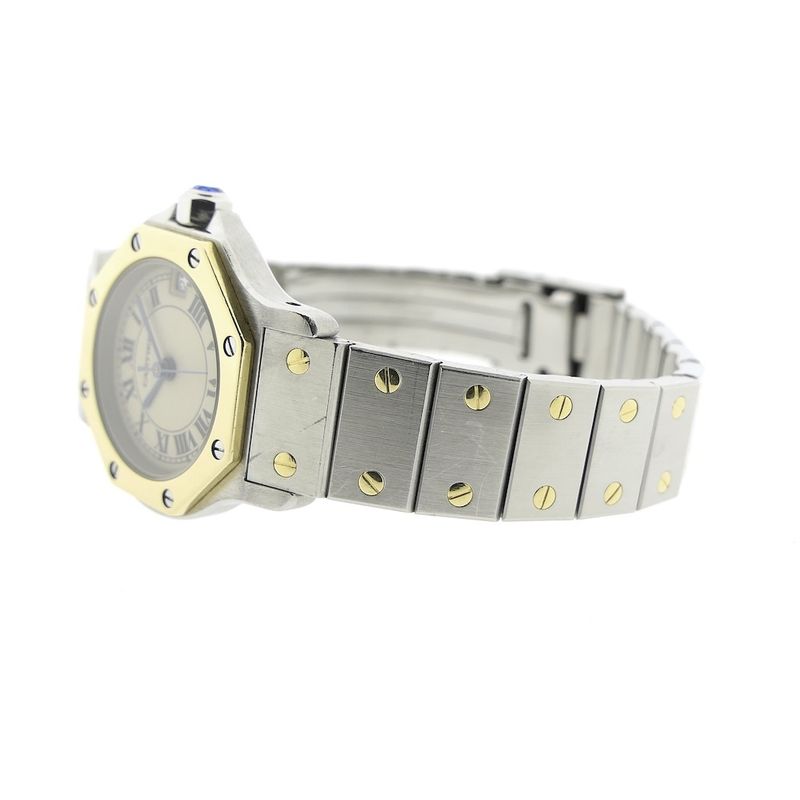Image 6 of Cartier Santos Octagon; Gold/steel women's watch