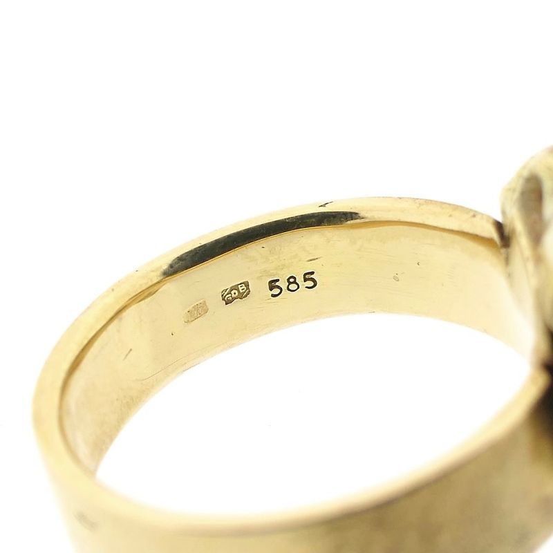 Image 6 of Golden ring with organic design