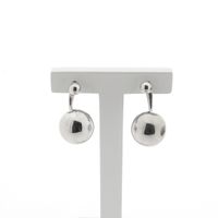 Silver stud earrings with balls
