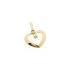 Image 9 of 8K Heart Pendant with Diamond | 0.005 ct.