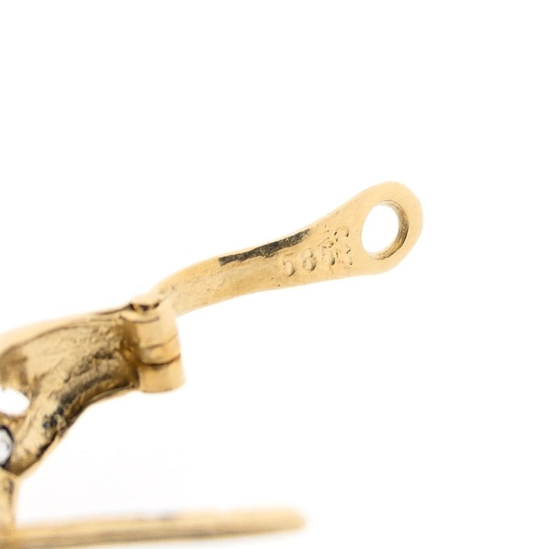 Image 8 of Gold stud earrings with zirconia