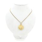 Afbeelding 4 van Vintage gouden medaillon hanger; Floraal design