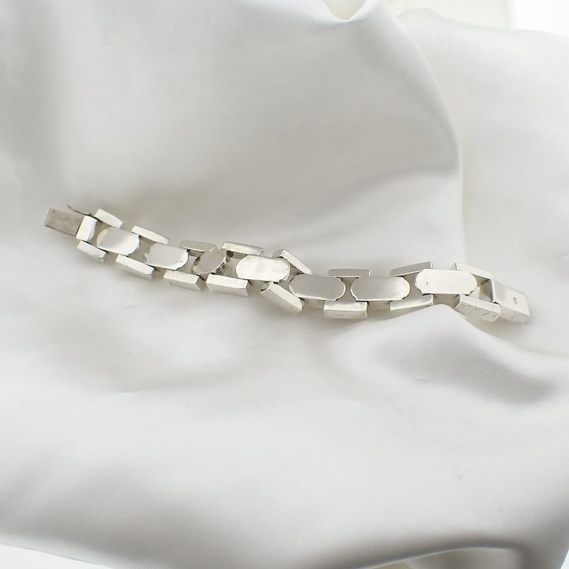Image 4 of Silver robust bracelet; FREE SPIRIT | 18.5 cm
