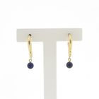 Image 1 of Gold earrings with lapis lazuli