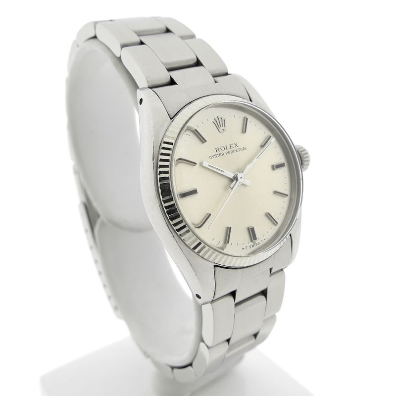 Image 3 of Rolex Oyster Perpetual 31mm; Vintage watch with 18k gold bezel